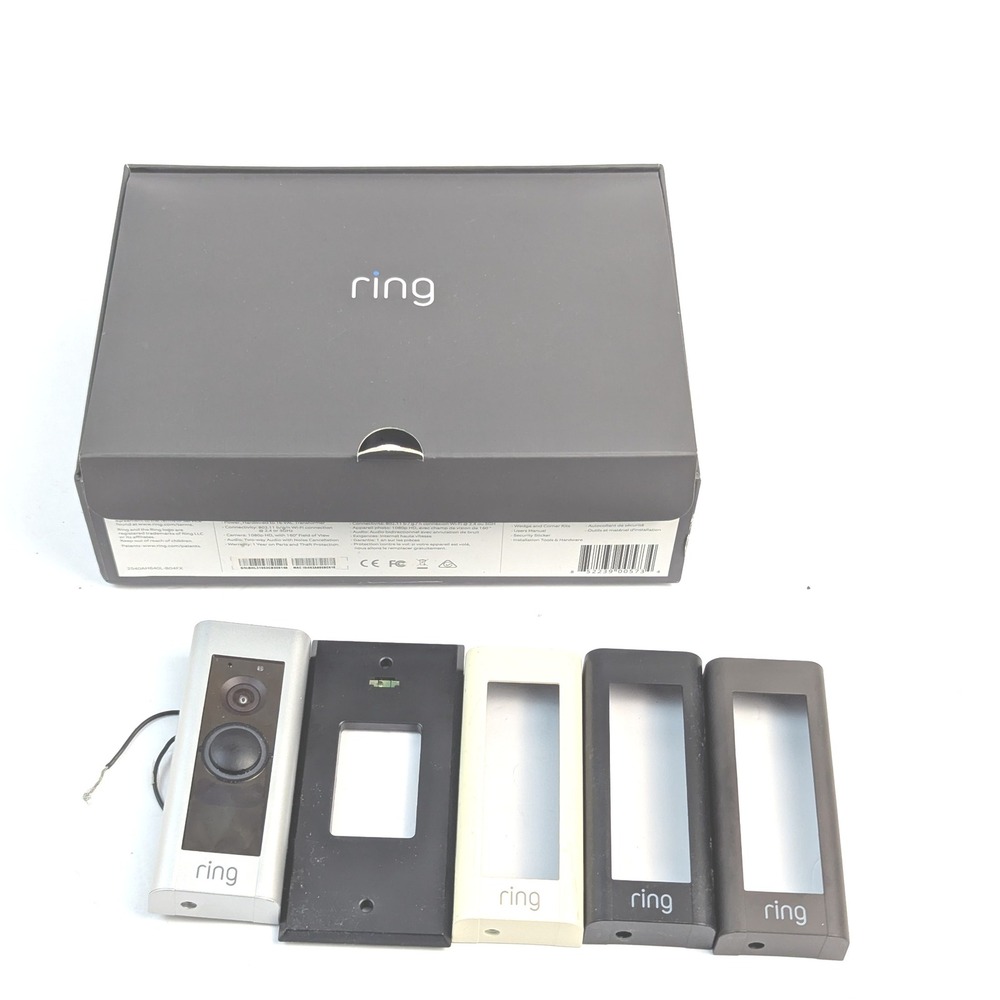 Ring Video Doorbell Pro Wired‎ Camera With 4 Faceplates For Parts Untested
